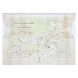 A pre WWI War Office map on linen of the “Peninsula of Gallipoli and the Asiatic shore of the