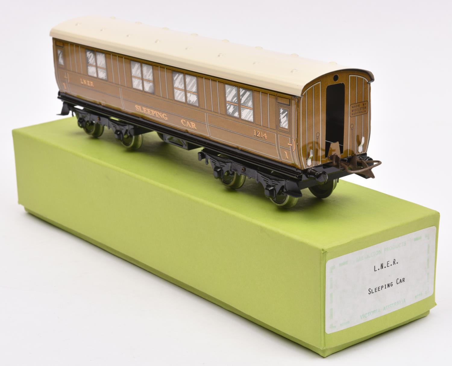 A Middleton Products, Australia, Hornby Series style O gauge tinplate LNER First Class Sleeping Car,