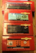 4x Bachmann Big Haulers G Scale items. 3x bogie freight cars; D&RGWRR Scenic Line open slatted wagon