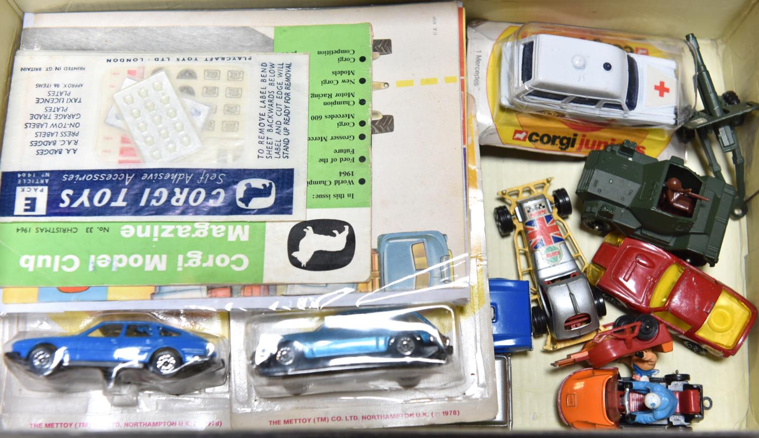 Corgi Juniors/Junior Whizzwheels. Including 3 in packs- Mercedes Ambulance, AMC Pacer and a Rover