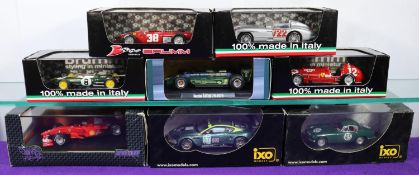 8 1:43 Racing Cars. Hot Wheels: Ferrari F1 2000 No. 4. Driver Rubens Barrichelo. IXO: Lotus Elite