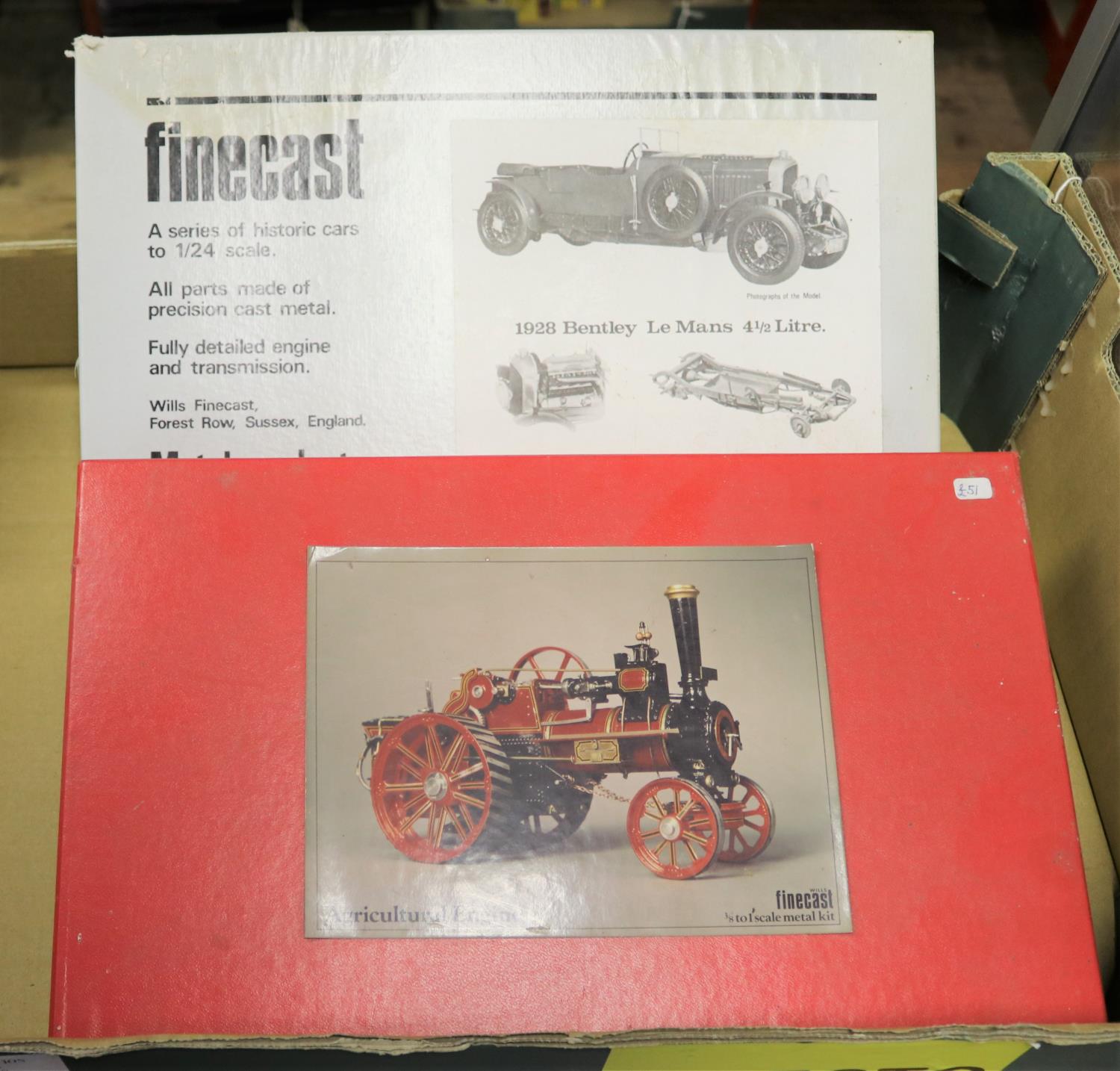 2 Wills Finecast unmade metal kits. An Allchin Agricultural Traction Engine. 3/8 to 1 foot scale