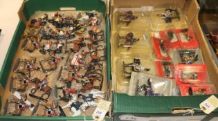 56x Del Prado and Eaglemoss model soldiers. Including; Russian Napoleonic mounted soldiers, UK