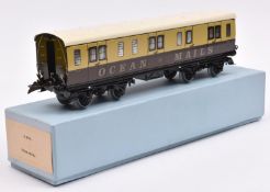 A Middleton Products, Australia, Hornby Series style O gauge tinplate GWR Ocean Mails coach, 1174.