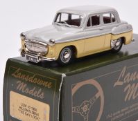 Lansdowne Models LDM.10 1956 Hillman Minx 'The Gay Look'. In light grey and yellow livery with red