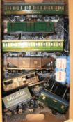 19x O gauge tinplate freight wagons. All well constructed and finished modern reproductions of