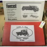 2 Wills Finecast unmade metal kits. A 1/24 scale 1928 Bentley Le Mans 4 1/2 Litre with paperwork-