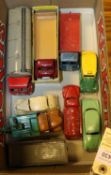 9 Dinky Toys. Foden FG Petrol Tanker, Big Bedford Lorry, Guy Flatbed Lorry, Commer Breakdown