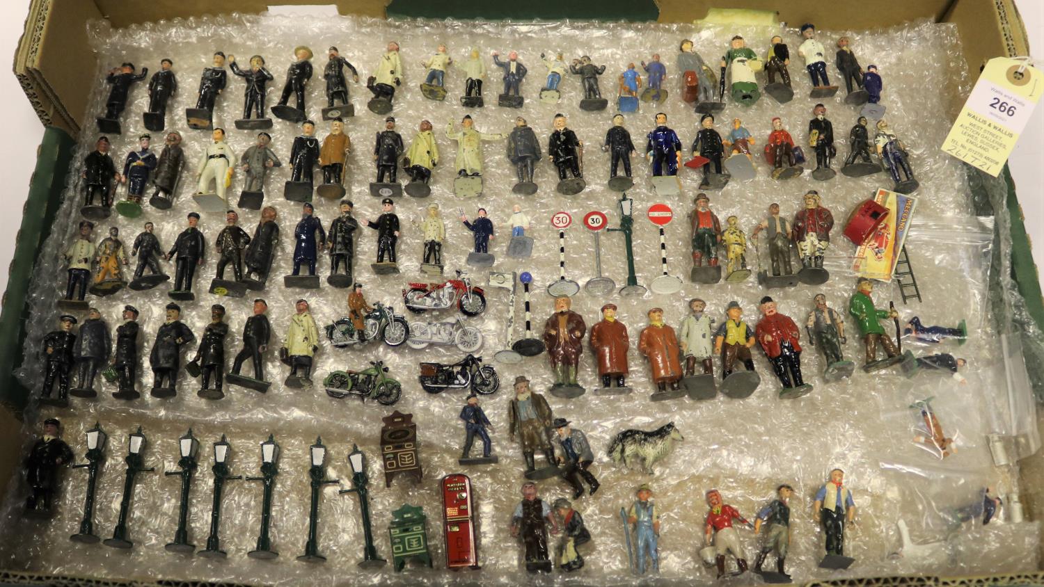 100 plus of Britains etc model railway station staff- station masters, porters, passengers, etc.