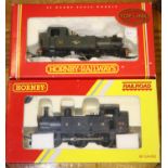 2 Hornby 'OO' gauge locomotives. A S&DJR Class 3F 0-6-0T RN24 (R2882) in unlined black livery.