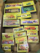 18 Matchbox King Size and M Toys. M-6 S&D Refuse Truck, K-11 Fordson Tractor & Farm Trailer. K-3