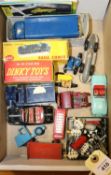 11 Dinky Vehicles. A Guy Ever Ready van, BOAC Coach, Atlas Bus, all boxed/partly boxed (base missing