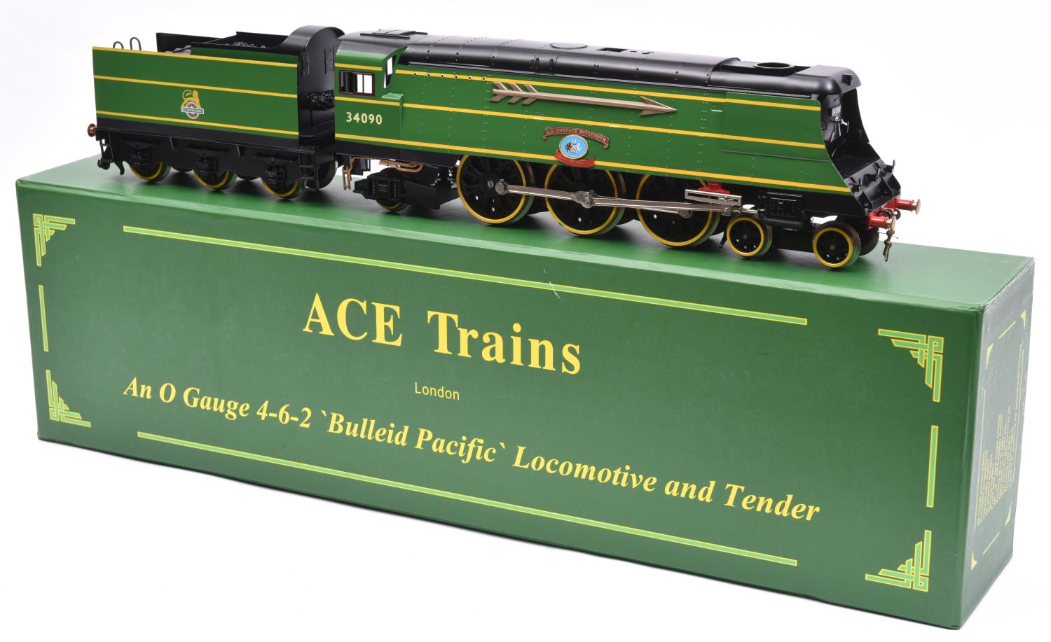 An Ace Trains O gauge BR Bulleid Pacific Battle of Britain Class 4-6-2 tender locomotive, Sir