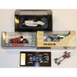 5 various 1;43 veteran and vintage racing cars/cars. An Abingdon Classics M.G. 'R' Type single