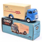 Corgi Toys Commer 'Wall's' Refrigerator Van (453). Example with the lighter blue cab and chassis,