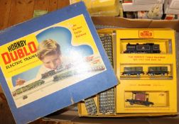 2x Hornby Dublo 3-rail train sets. An LMS Passanger Train Set (EDP2) comprising a Coronation Class