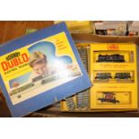 2x Hornby Dublo 3-rail train sets. An LMS Passanger Train Set (EDP2) comprising a Coronation Class