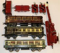 3x Hornby Series O gauge Pullman Cars. A boxed LMS First Class Saloon Car, 402, in maroon livery.
