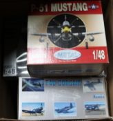 6 Collection Armour 1:48 scale Military Aircraft. P.51 Mustang USAF. F4U Corsair US Marines. P47