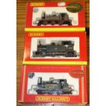 3 Hornby 'OO' gauge tank locomotives. 2x 0-6-0 Terrier's- LBSCR Class A1X, 'Fulham' RN44 (R2605)