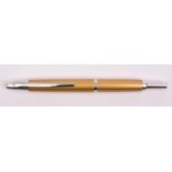 A Pilot Decimo capless vanishing point fountain pen in metallic gold finish. GC-VGC, minor/some wear