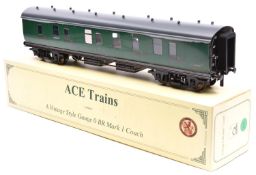 An Ace Trains O gauge BR Mk.I bogie Brake van in green livery, S81039, with carriage boards for