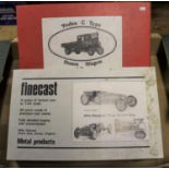 2 Wills Finecast unmade metal kits. A 1/24 scale 1934 Bugatti Type 59 3.3 Litre, with exploded