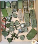 A quantity of Dinky Military. Reconnaissance Car. 2x Jeep. 3x Light Dragon Tractors. 5x Limbers.