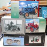 5 various makes of 1:16/1:18 scale tractors. An AGCO Ferguson TEA20 in light grey. A Precision