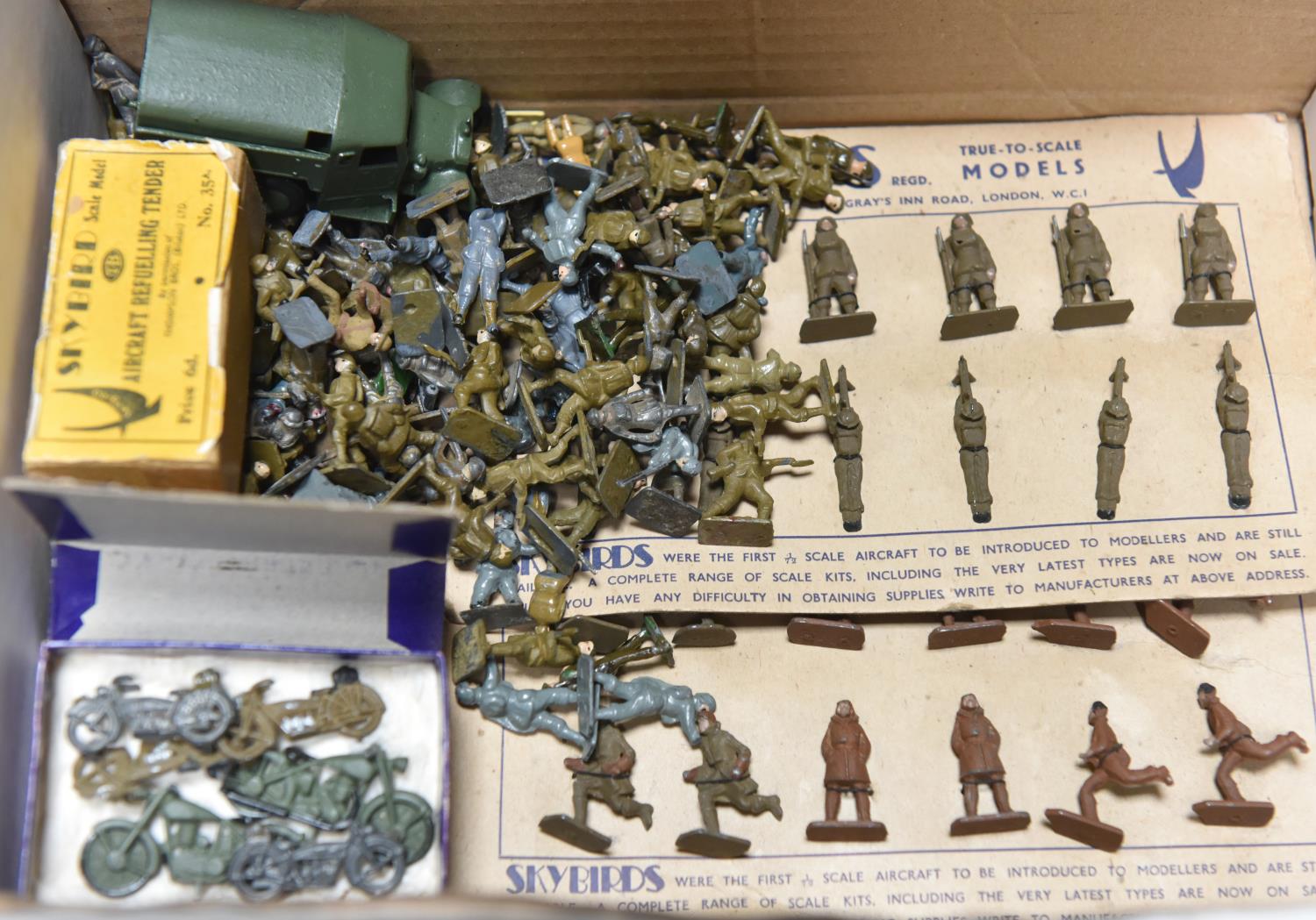 A quantity of Skybirds. Including 2x carded military figure sets each comprising 12 figures, RAF and