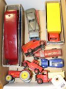 10 Dinky Toys. Big Bedford 'Heinz' Lorry, (923), with Baked Bean can to sides. Plus a B.R. Horse Box