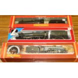 3 'OO' gauge Locomotives. 2 Hornby: BR class A4 4-6-2 tender locomotive, Mallard, RN 60022 (350). In