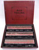 An Ace Trains O gauge LMS 3 unit EMU set in lined maroon livery for 3 rail running. Set comprising