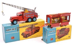 2 Corgi Major Toys 'Chipperfield's'. International 6x6 Circus Crane Truck (1121) and a Circus Animal