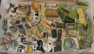 A Quantity of Britains farm related items. Including figures- shepherds, milk maids, farmer,