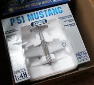 6 Collection Armour 1:48 scale Military Aircraft. P.51 Mustang USAF. P.38/Jack USAF. P40 Warhawk