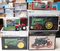 3 Precision Classics by ERTL 1:18 scale tractors. 2x John Deere- 'The Model A Tractor with 290