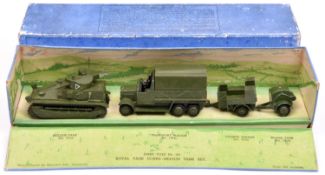 Dinky Toys Military set. Royal Tank Corps Medium Tank Set 151. Comprising Medium Tank, Transport