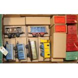 30x Hornby Series O gauge 4-wheel freight wagons etc. Including tank wagons; National Benzole,