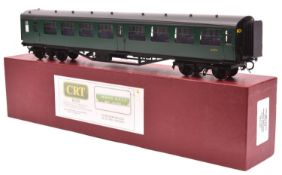 A CRT O gauge kit-built Southern Railway Bulleid Full Third corridor coach, 4224, in dark green