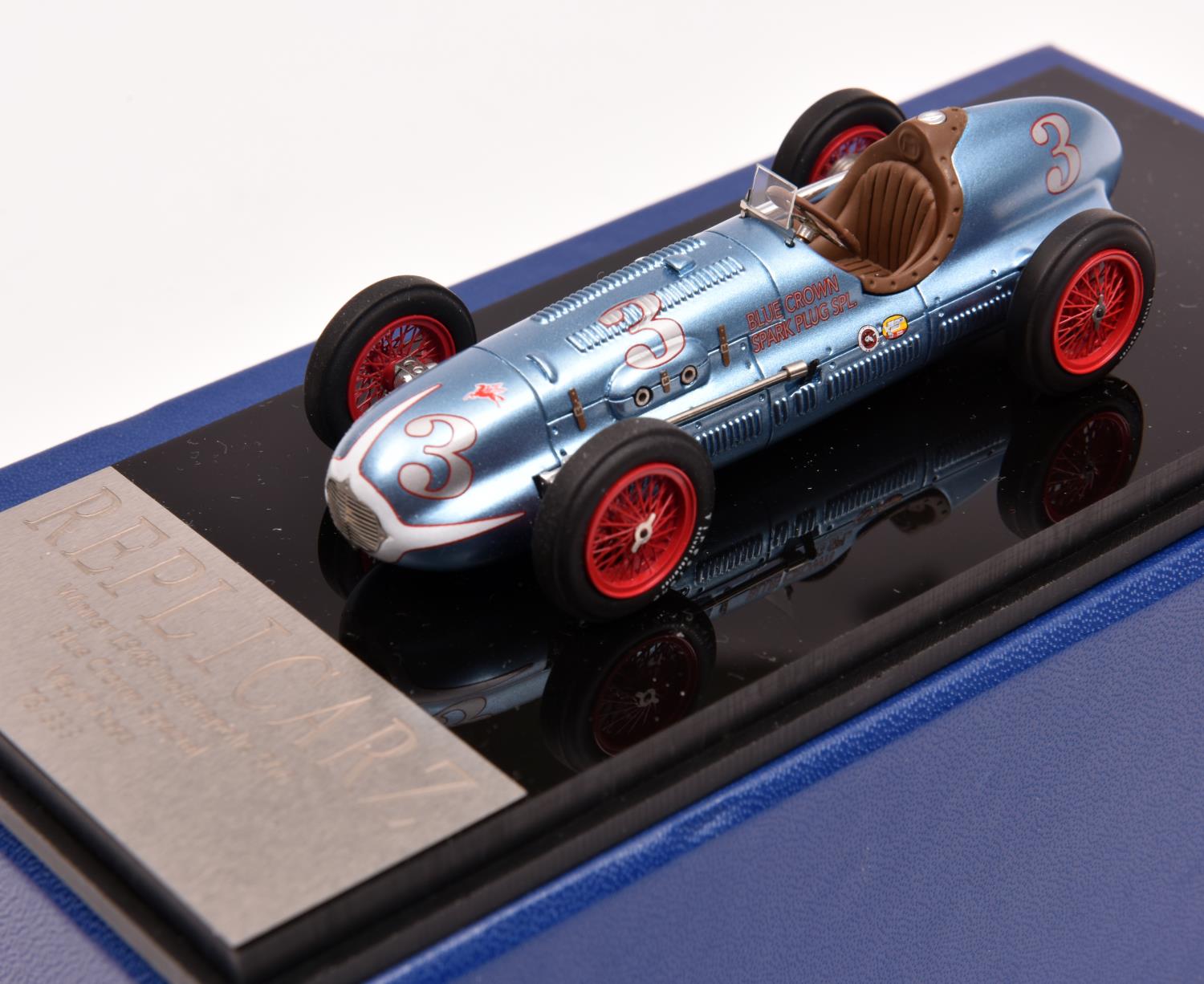 Replicarz 1:43 Racing Car. Winner 1948 Indianapolis 500 Blue Crown Special, driver Mauri Rose, 78/