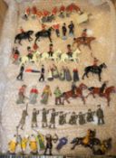 49x Britains soldiers etc. Including; RAMC Highlanders, a mounted Lancer, 3x Scots Greys, 9x State