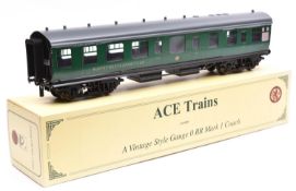 An Ace Trains O gauge BR(SR) Mk.I bogie Buffet Restaurant Car in dark green livery, S1717. Boxed