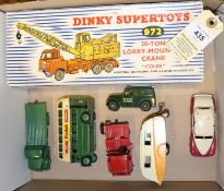 7 Dinky Toys. A 20-Ton Lorry-Mounted Crane, 'Coles' (972) in orange and yellow livery, with grey