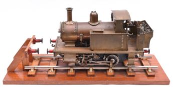 A 3.5" live steam 0-4-0T 'Titch'. An unpainted example of this popular build, with 2 cylinders,