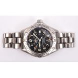 A Breitling Superocean Automatic watch with automatic self winding movement, stainless steel case