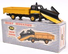 Dinky Supertoys Guy Warrior Snow Plough (958). In black and yellow, with black/yellow blade,