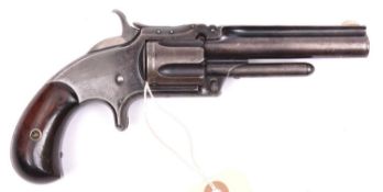A 5 shot .32” rim fire Smith & Wesson Model 1½ second issue single action tip up revolver, number