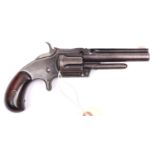 A 5 shot .32” rim fire Smith & Wesson Model 1½ second issue single action tip up revolver, number