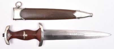A Third Reich SA dagger, by Wilh. Kober & Co Suhl, the hilt with plated mounts, the crosspiece